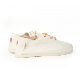 Espadrille blanche à lacets