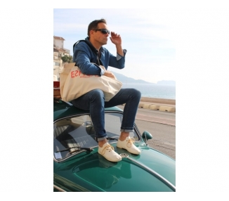 Espadrille blanche à lacets