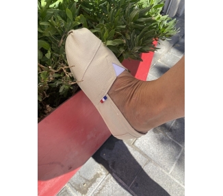 Espadrille beige coton recylé