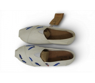 Espadrille peinte petits poissons