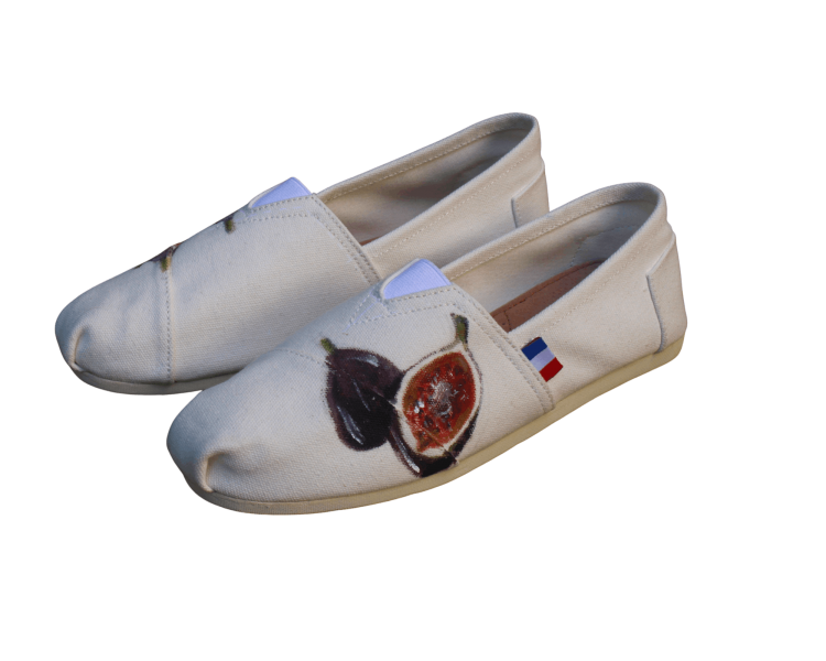 Espadrille blanche figue