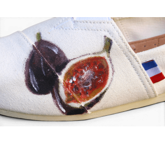 Espadrille blanche figue